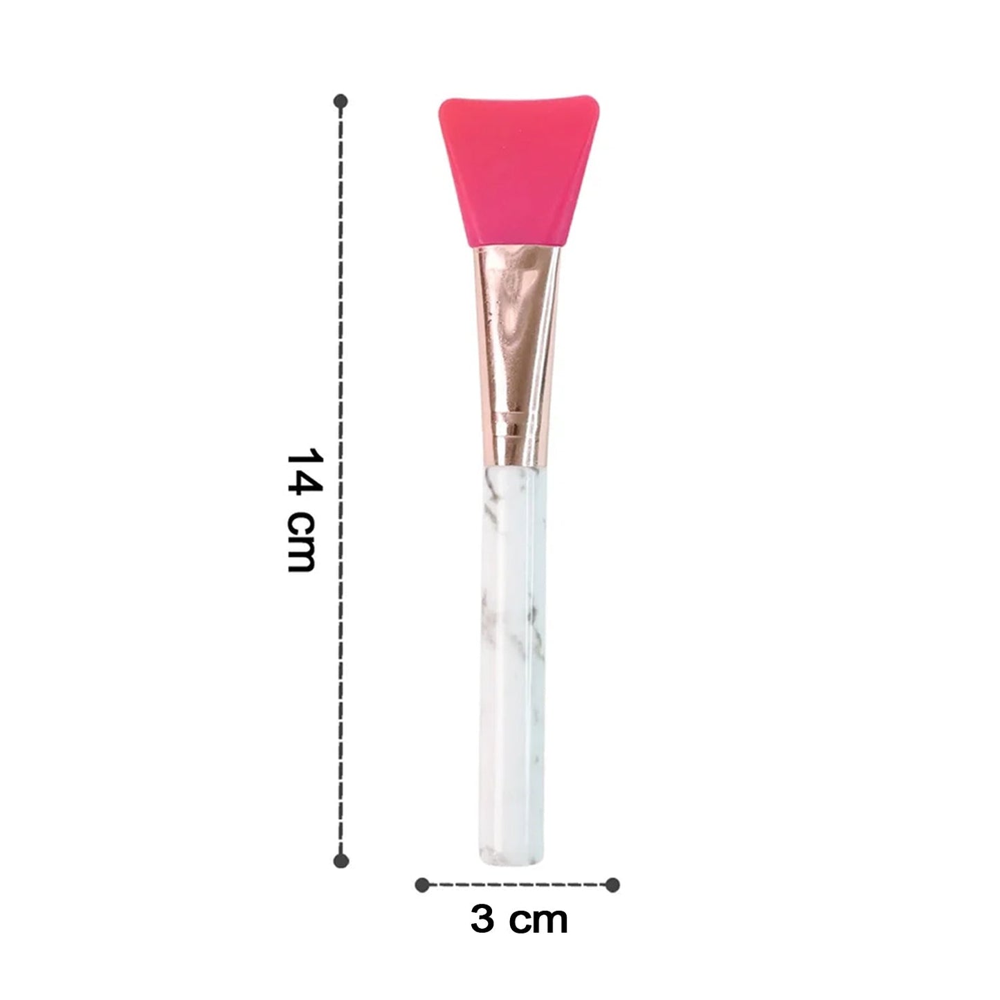 Silicone face mask brush angled view showing head and handle