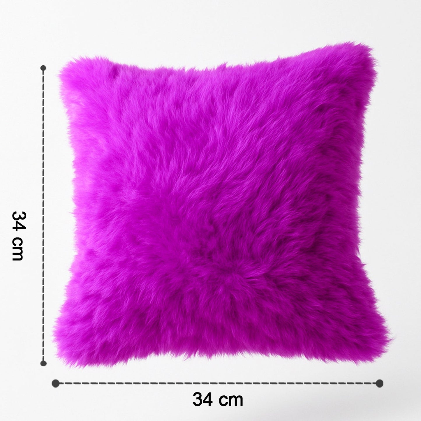 Soft and plush furry square cushion pillow for home