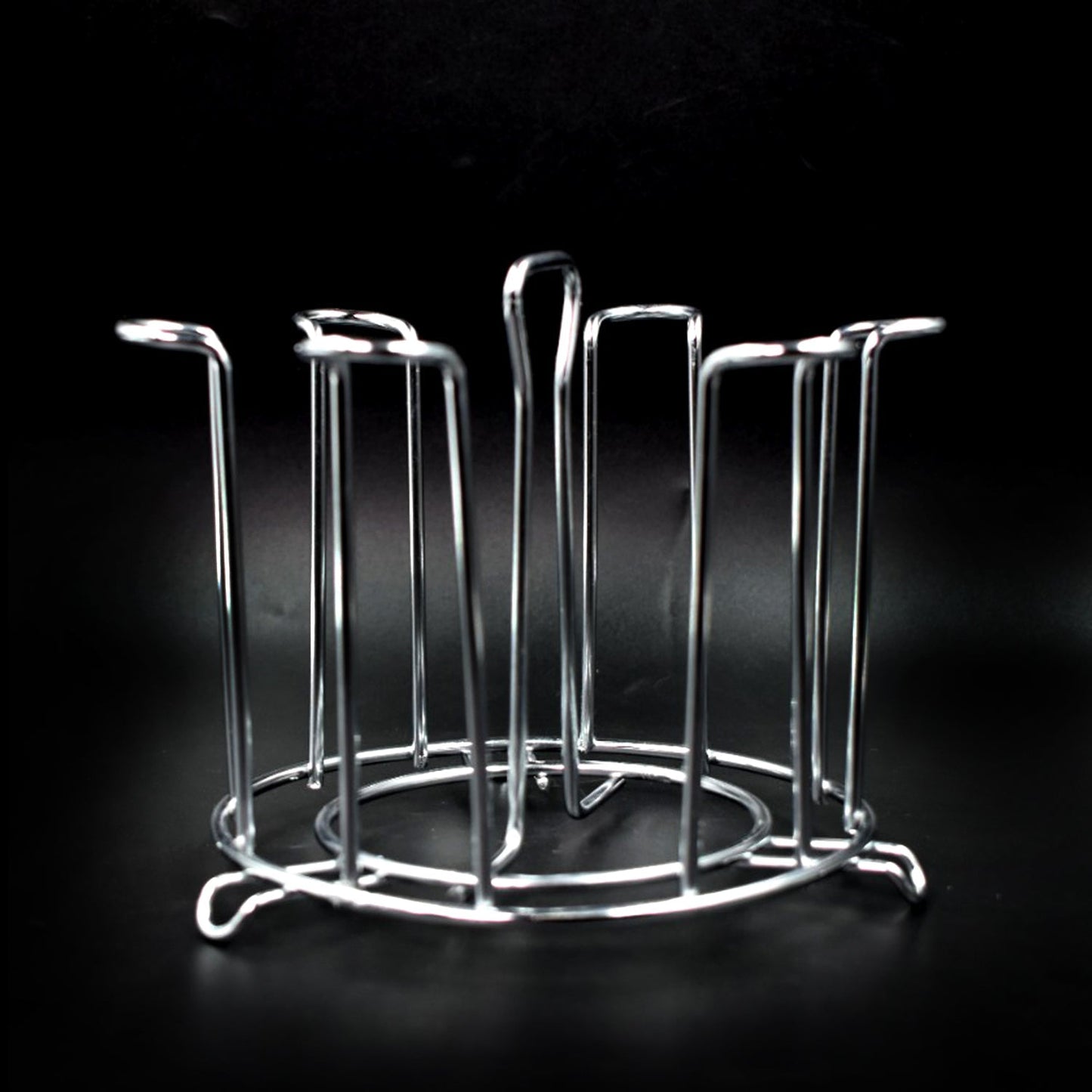 Durable glassware rack designed for safe and accessible storage.