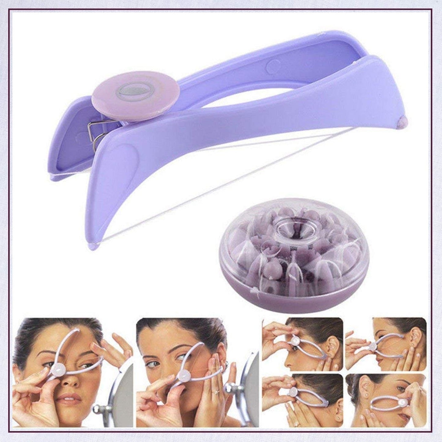 Slique painless facial hair removal device showcasing its ergonomic design.