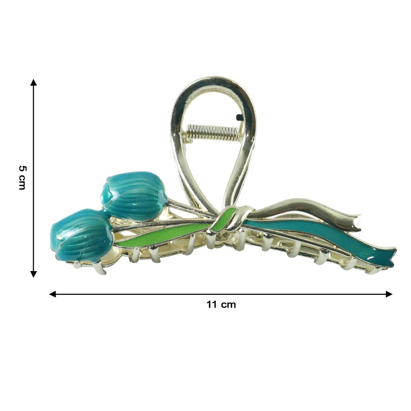 Compact and lightweight decorative hair claw clip