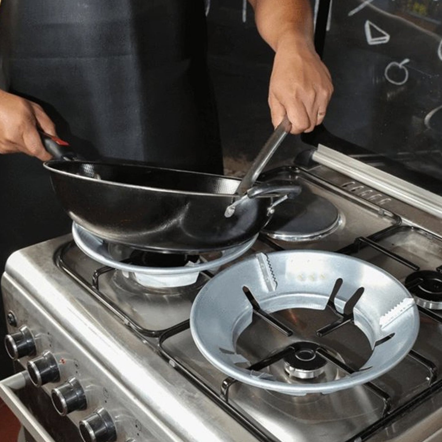 Gas Stove Stand highlighting its energy-saving design for everyday cooking.