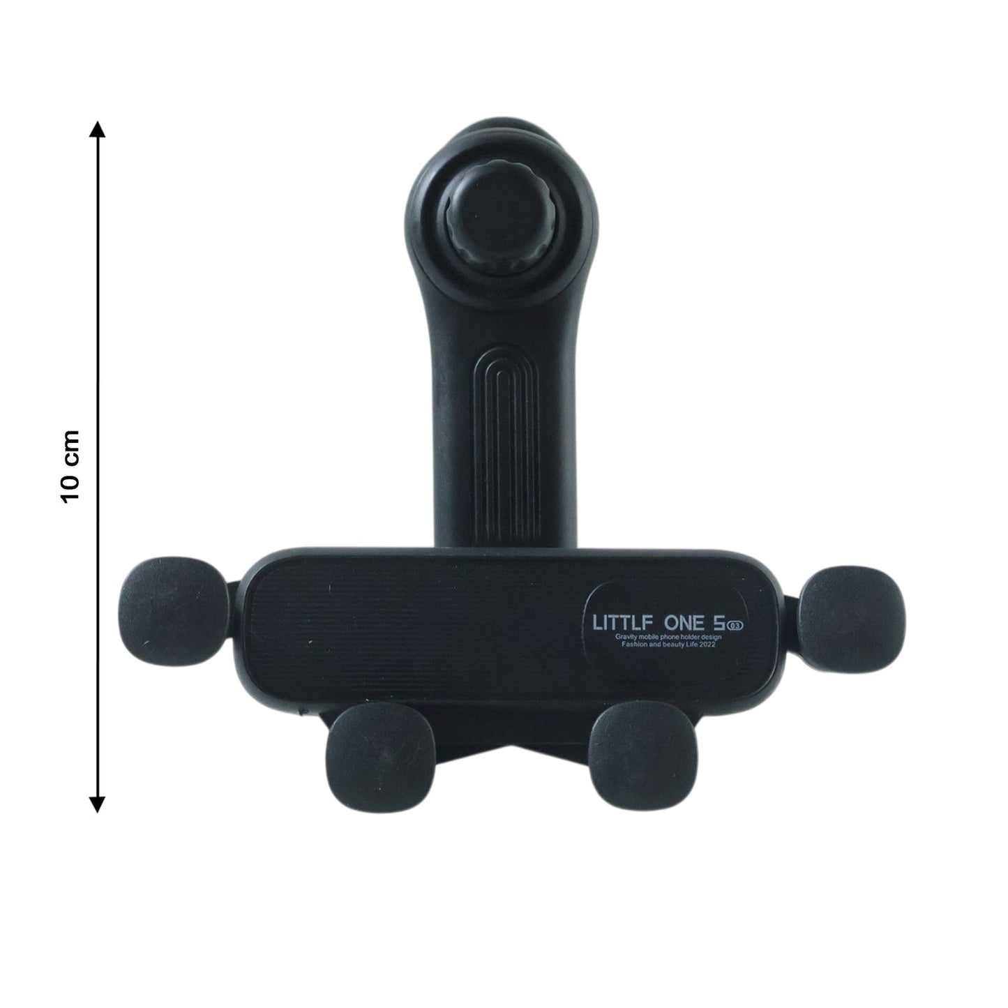 Closeup view of anti-slip soft grip pads on car air vent phone holder