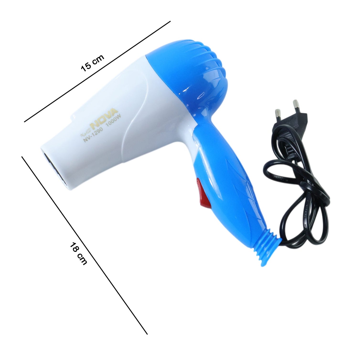 Portable foldable hair dryer for travel