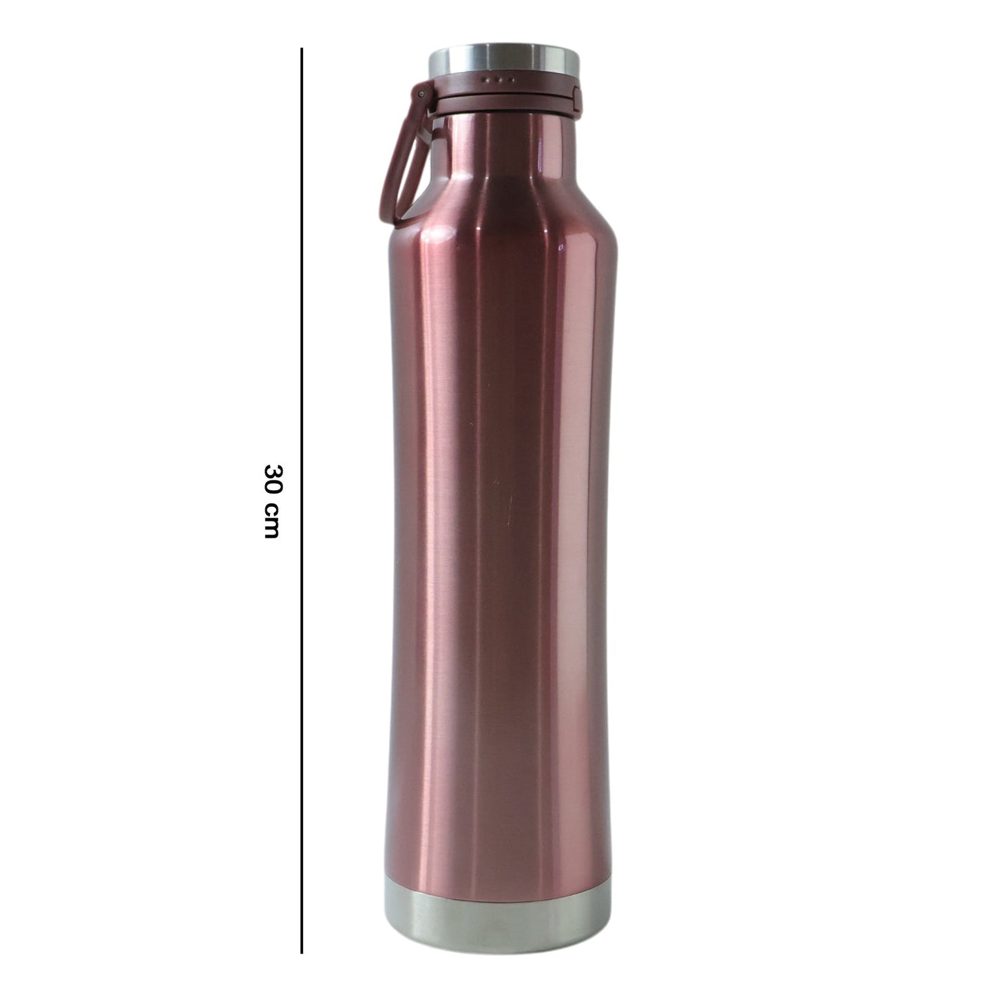 Stainless steel vacuum insulated water bottle for hot or cold drinks