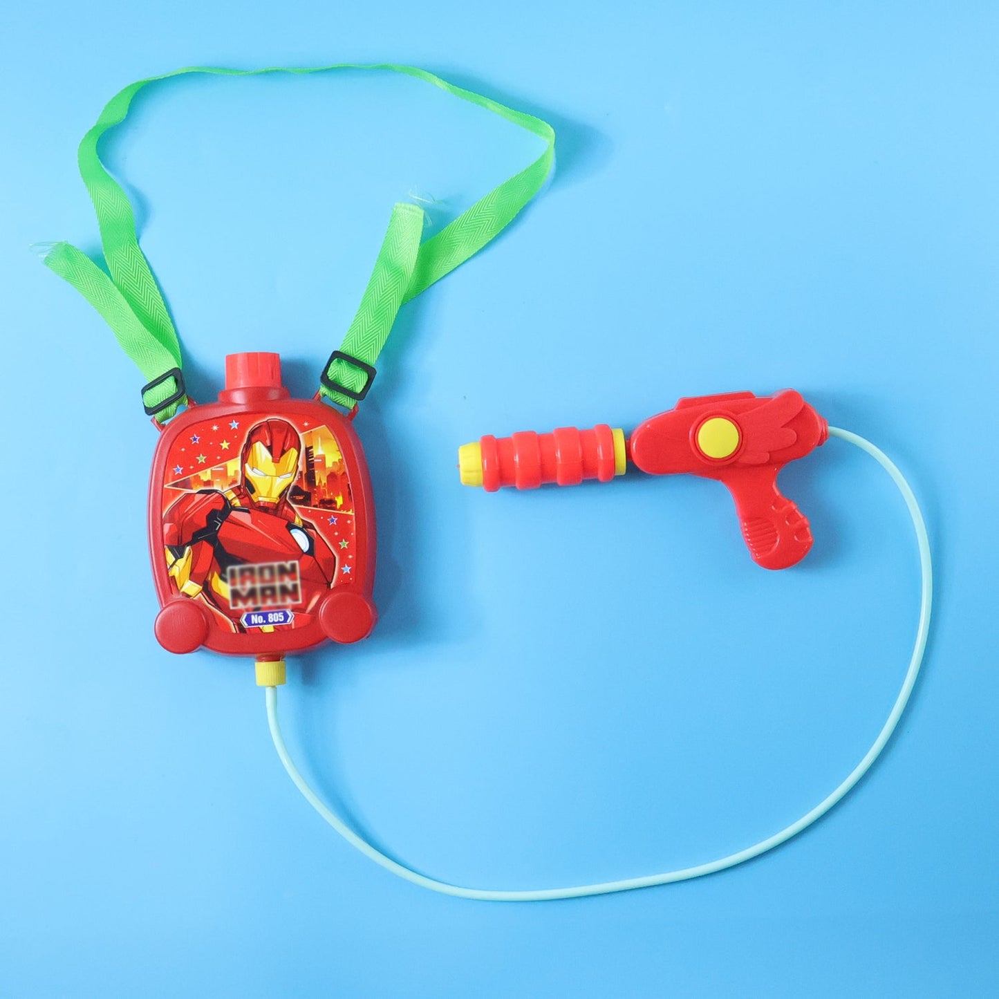 Outdoor kids water shooting toy backpack style water gun