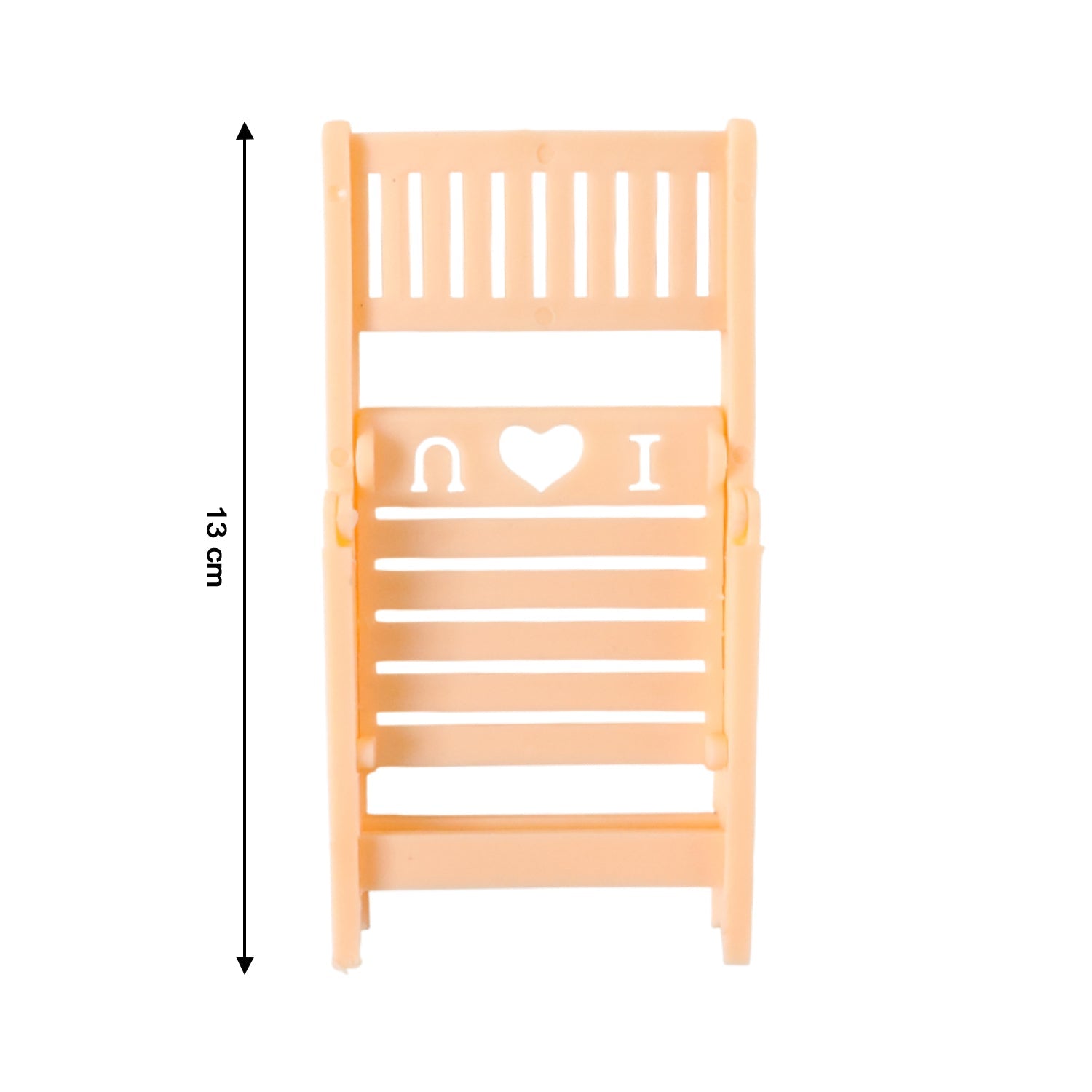 Folded mini chair peach color mobile stand holder compact