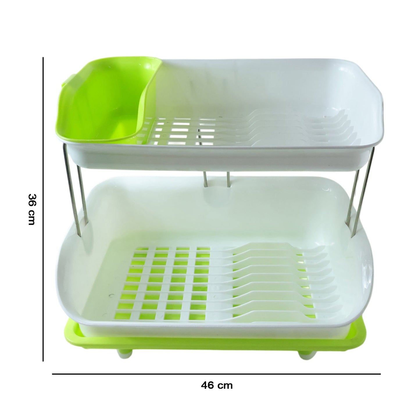 Kitchen countertop dish drying stand organizer with water tray