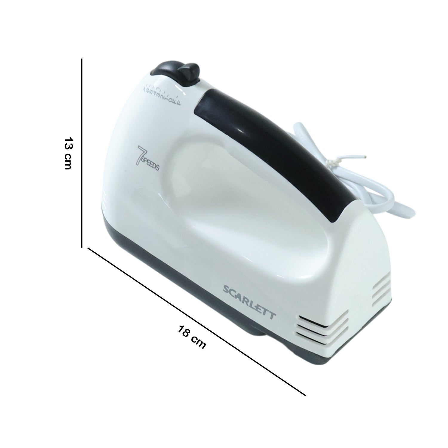 Electric hand mixer controls and speed settings for baking and mixing