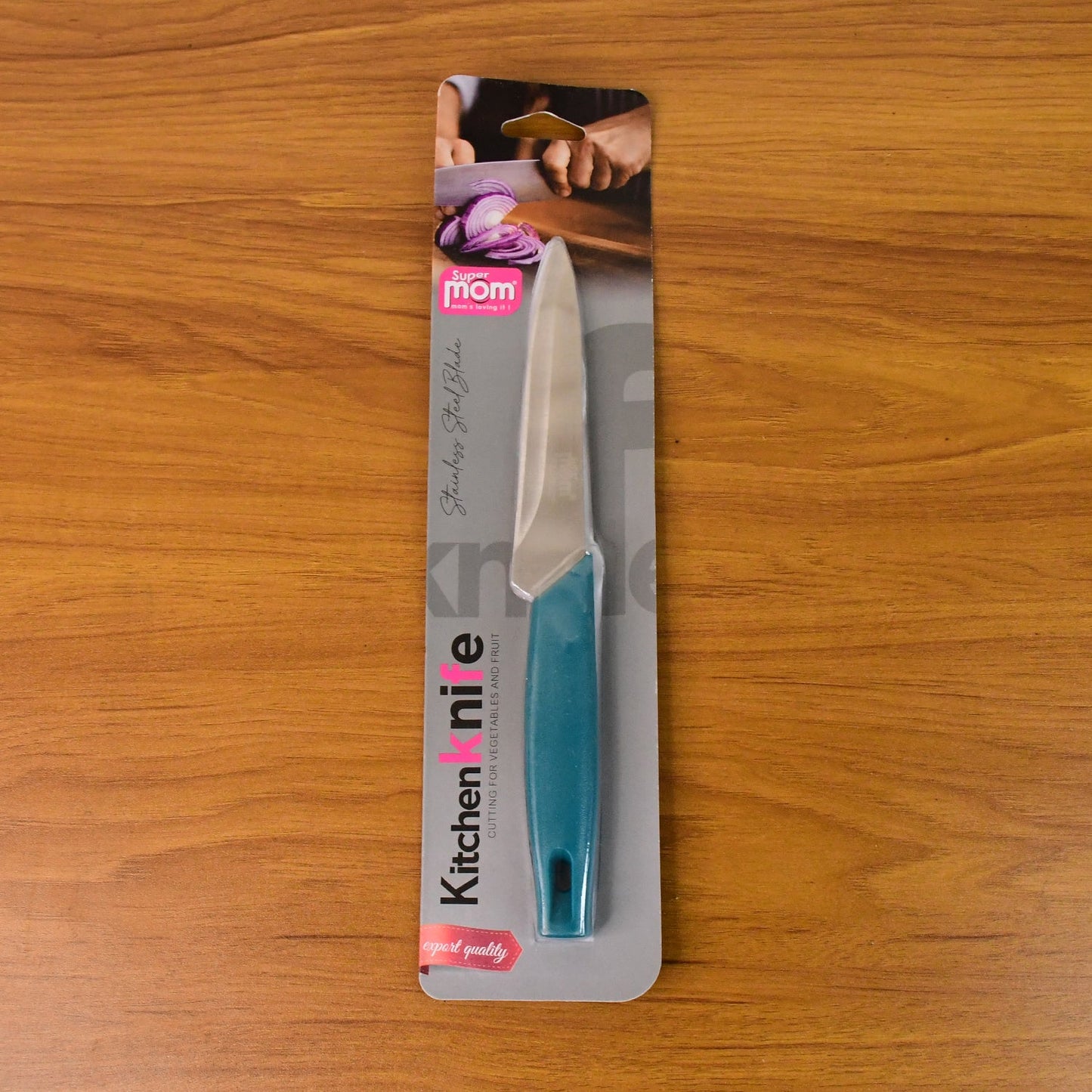 Durable kitchen utility knife with ergonomic grip handle