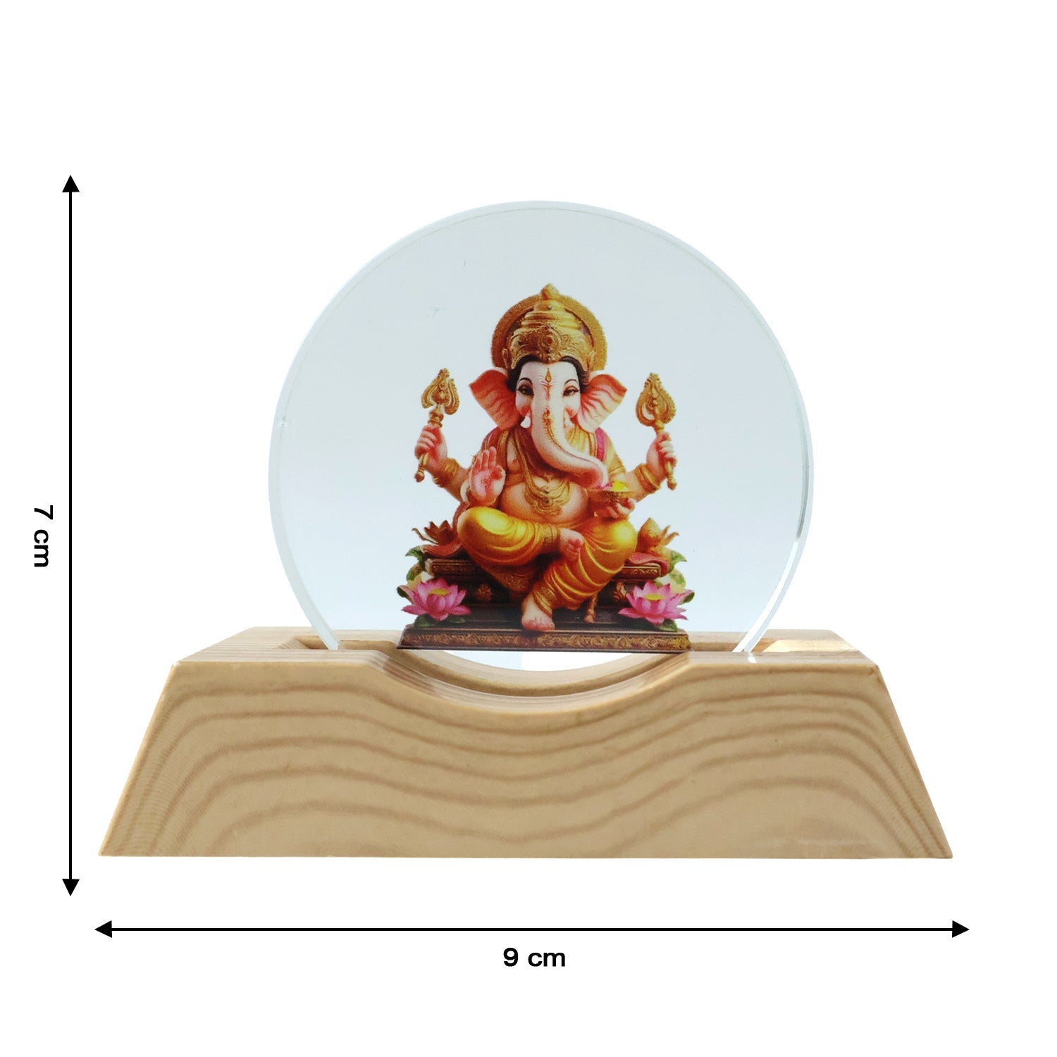 Spiritual acrylic LED night lamp with Lord Ganesha design