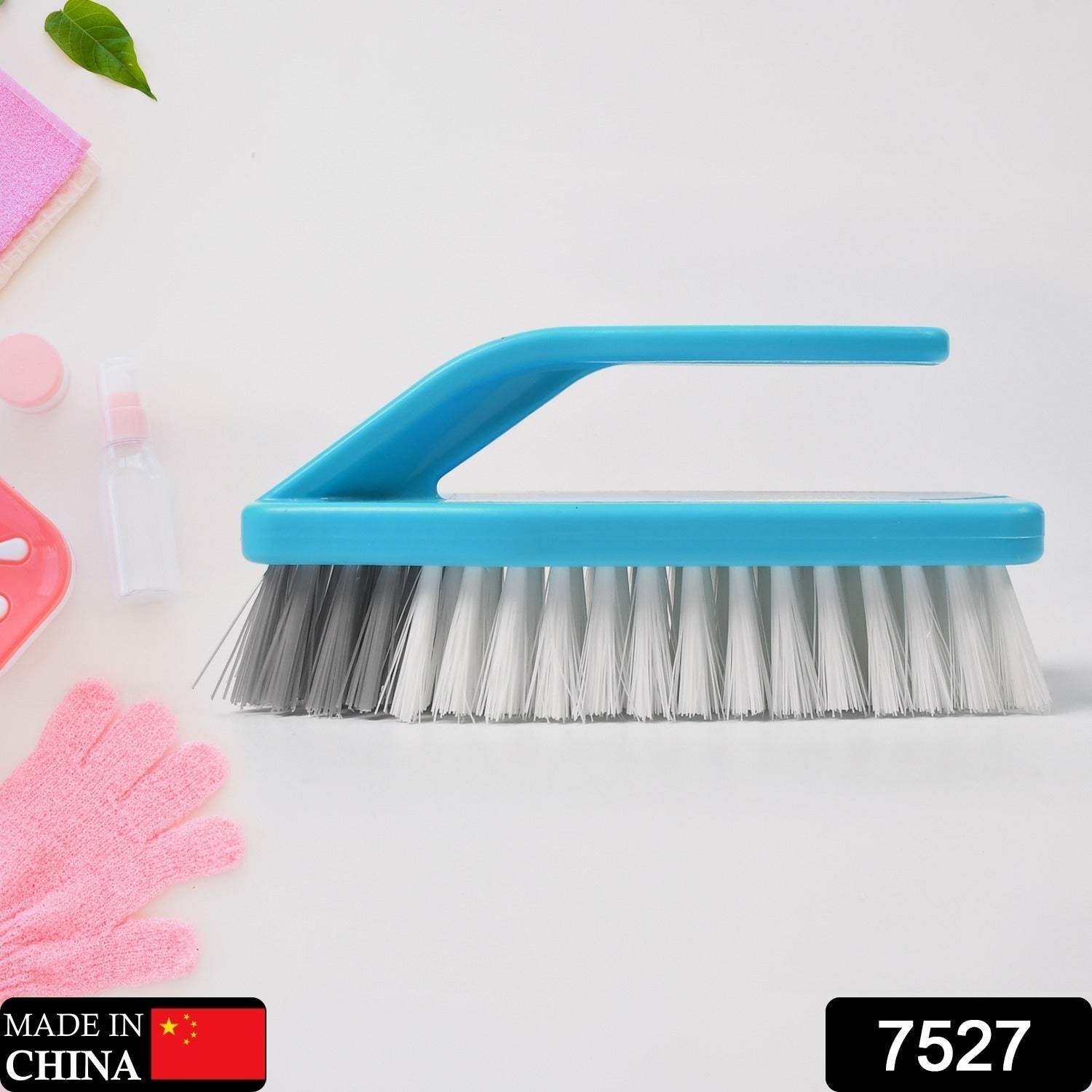 Durable Pro Clean laundry brush with semi-hard bristles removing stains.