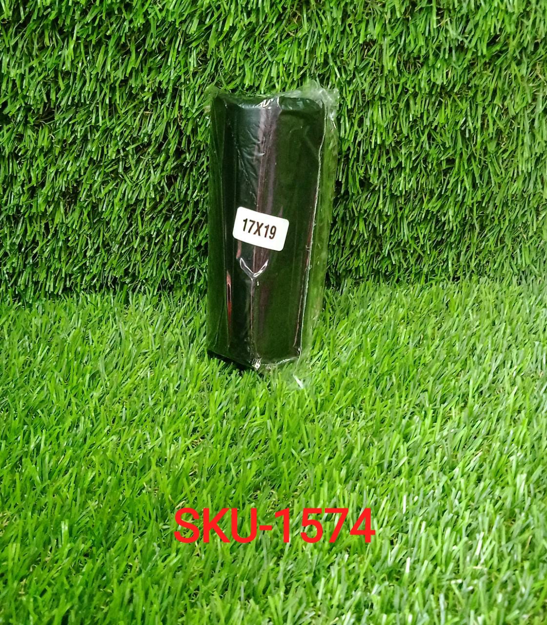 Rolled small black garbage bags, 17x19 inches, for convenient storage.