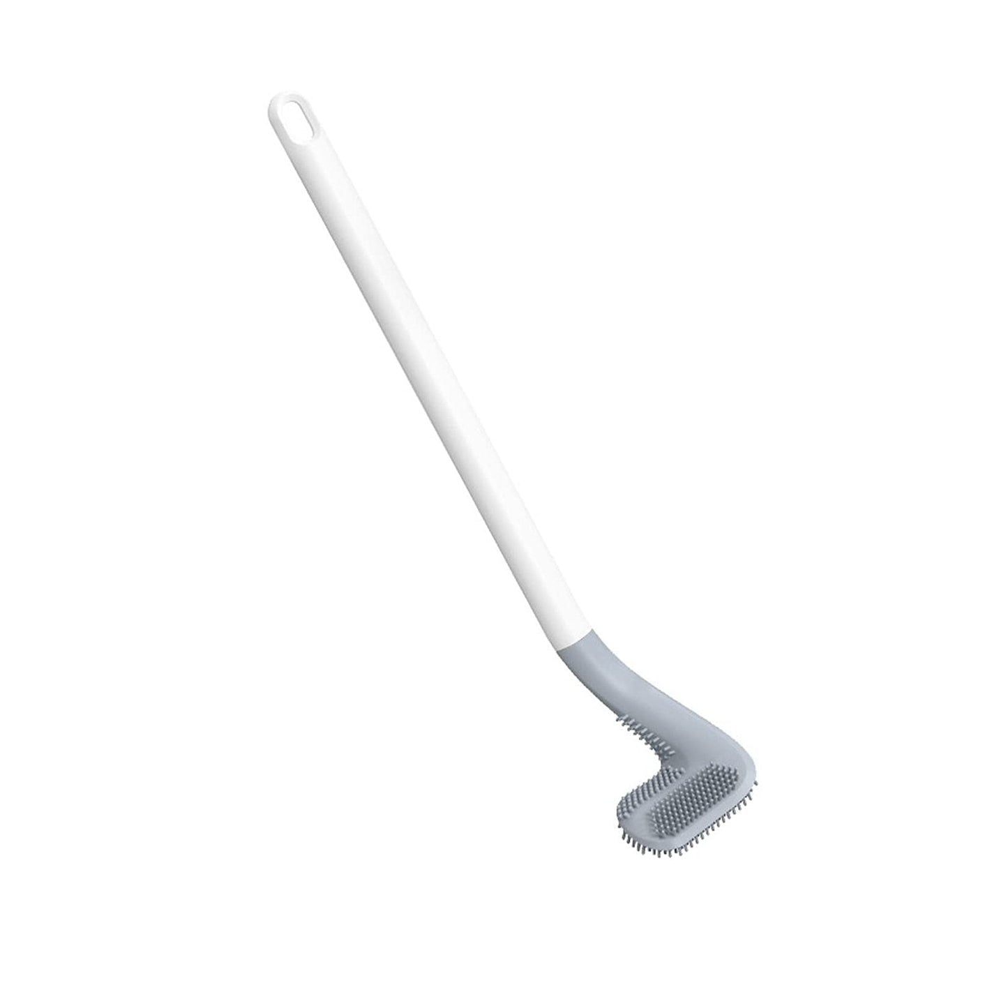 Set of colorful golf toilet brushes with their wall-mounted holders.