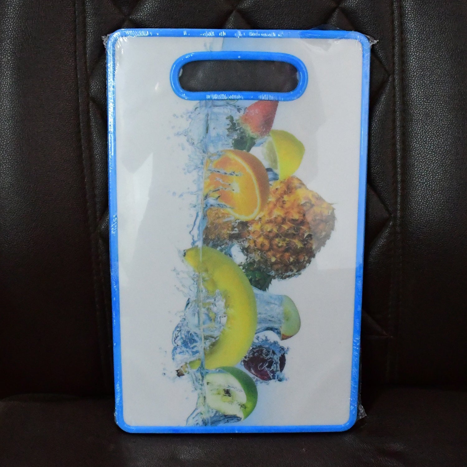 Bright fruit design cutting board ideal for kitchen food preparation