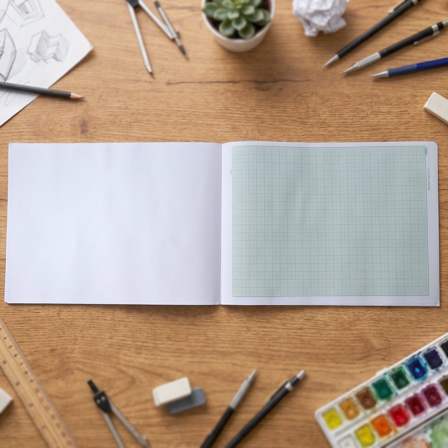 Lifestyle use of A4 Graph Paper for technical and educational purposes