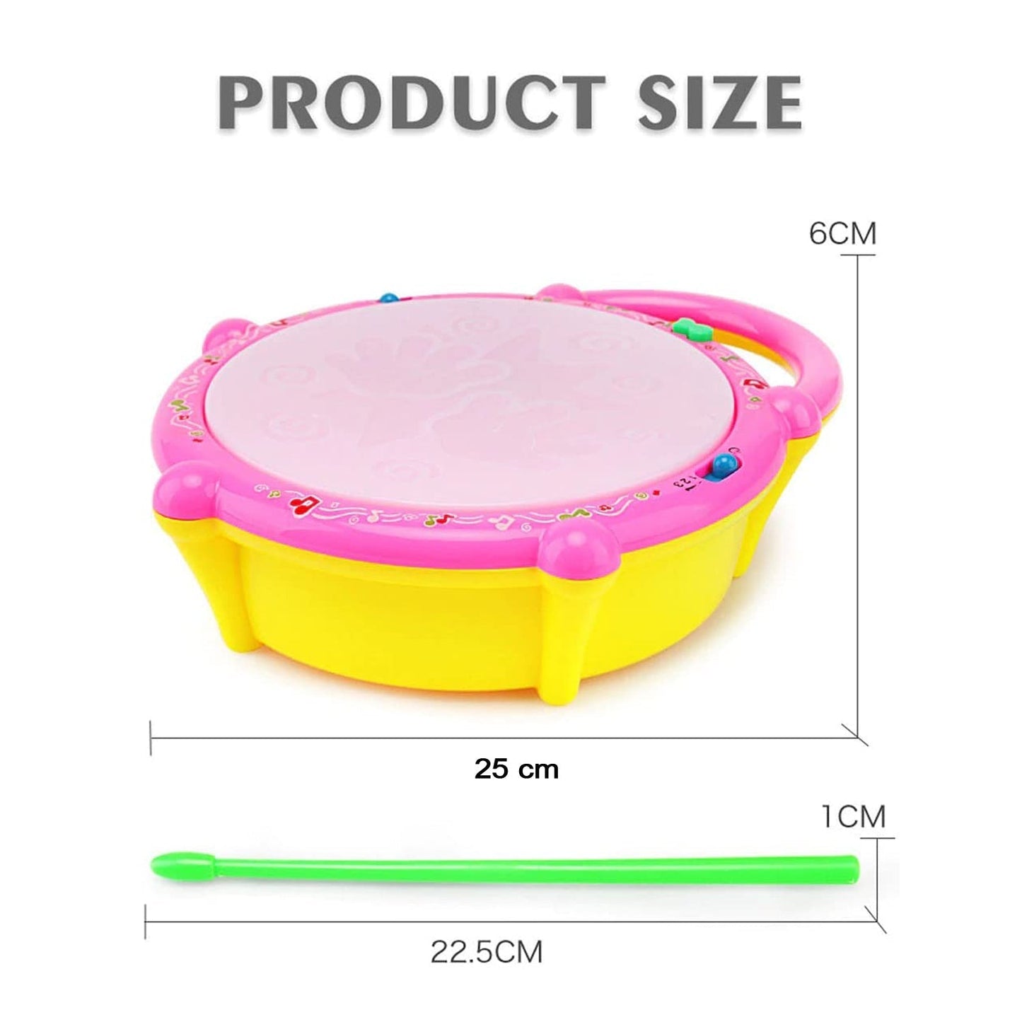 The Flash Drum Toy's buttons and surface, designed for easy musical engagement.
