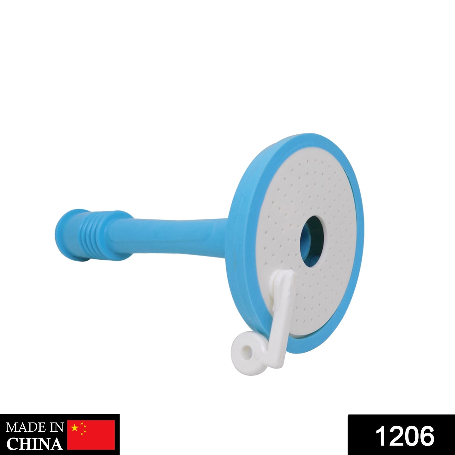 Close-up of the flexible Water-Saving Faucet Regulator head with different spray patterns.