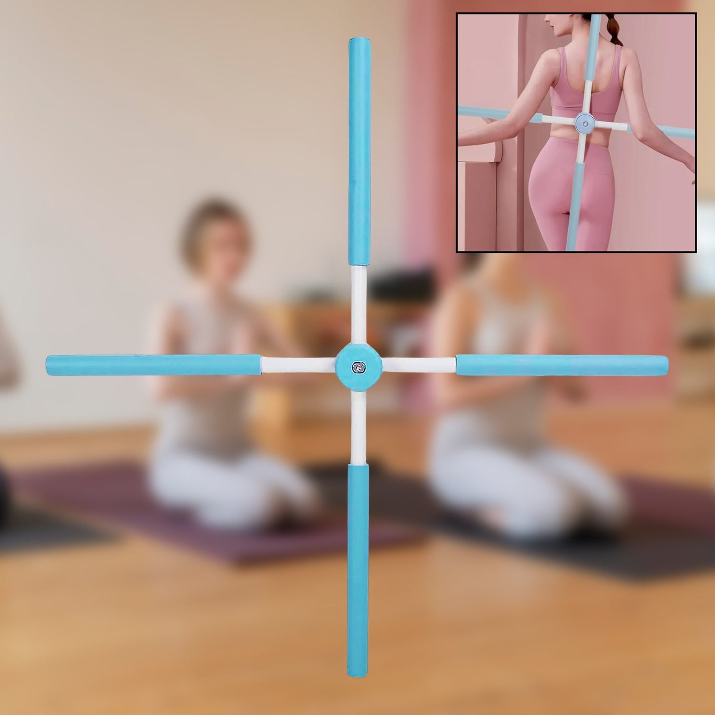 Adjustable posture stretching stick by FitFuzion, designed for humpback correction and back pain relief.