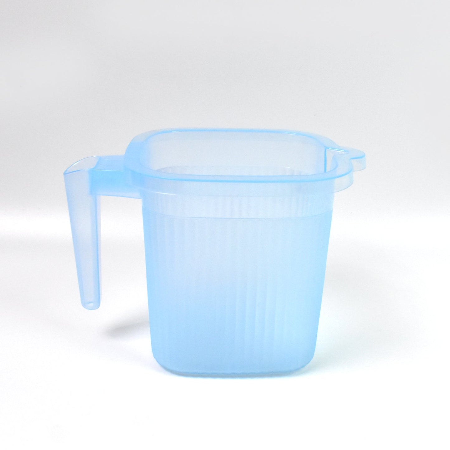 Transparent Bath Mug featuring convenient measurement lines.