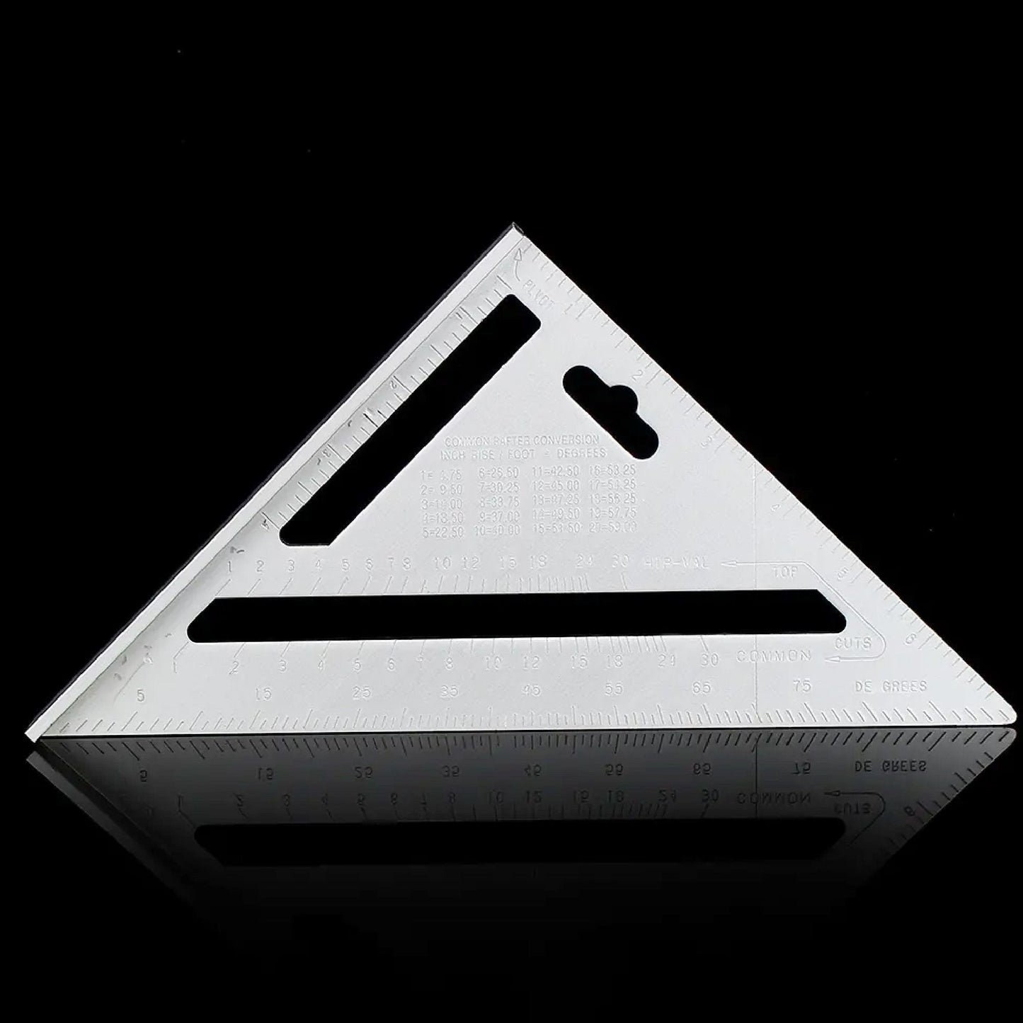 Angled view of the durable aluminium alloy BoltForce Rafter Square.