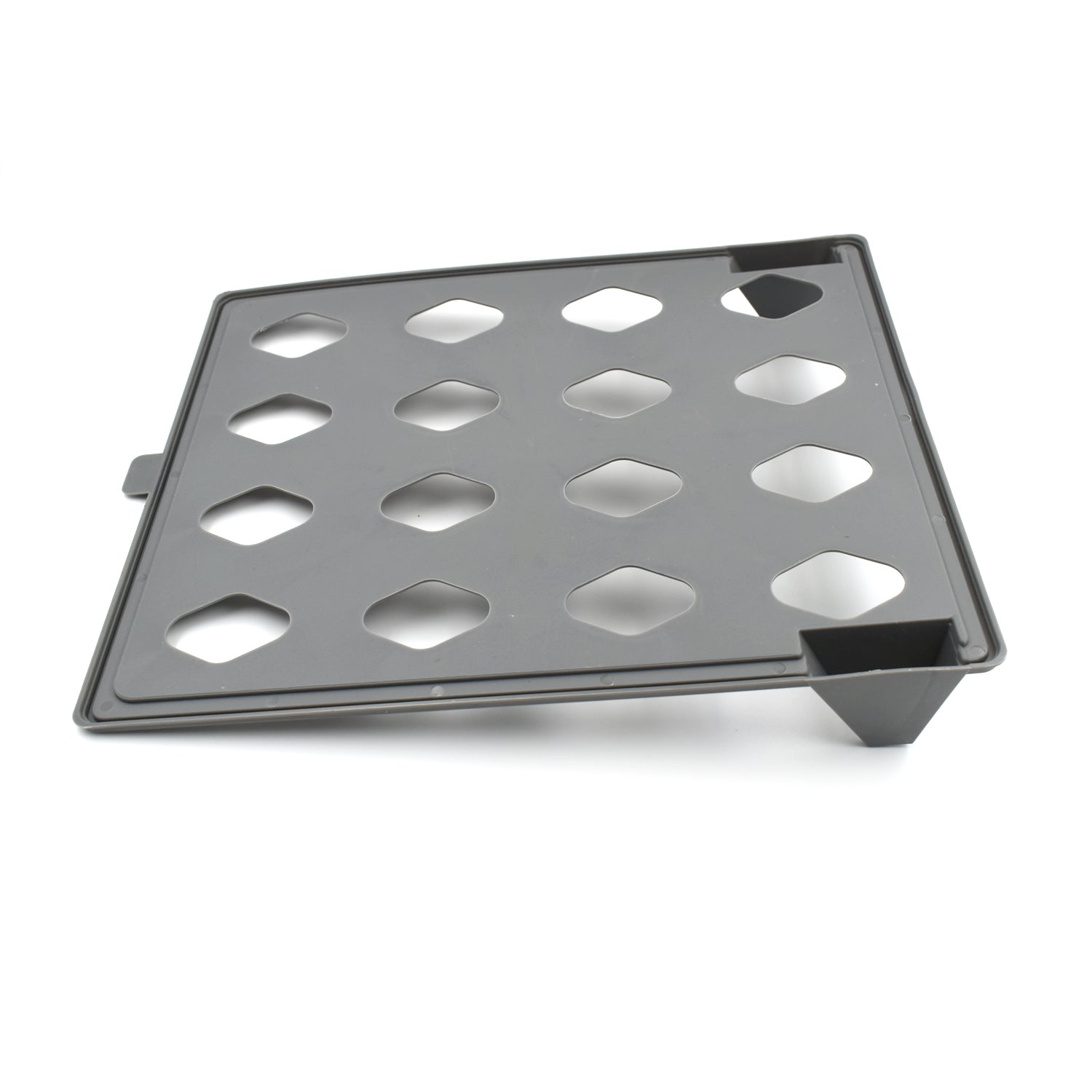 Plastic cloth organizer simplifying the process of folding and stacking fabrics.