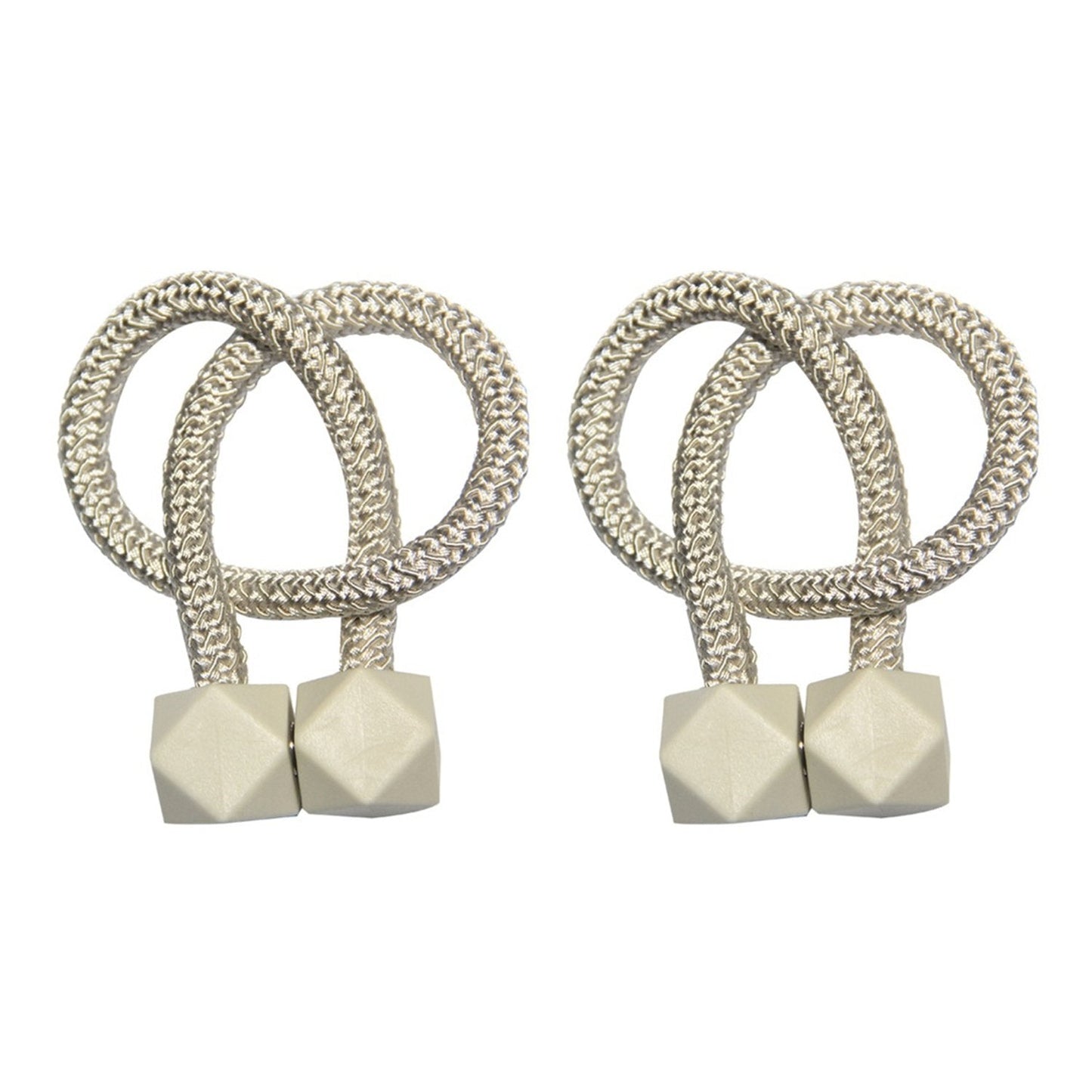 Modern magnetic curtain rope tiebacks providing a chic touch to home decor.