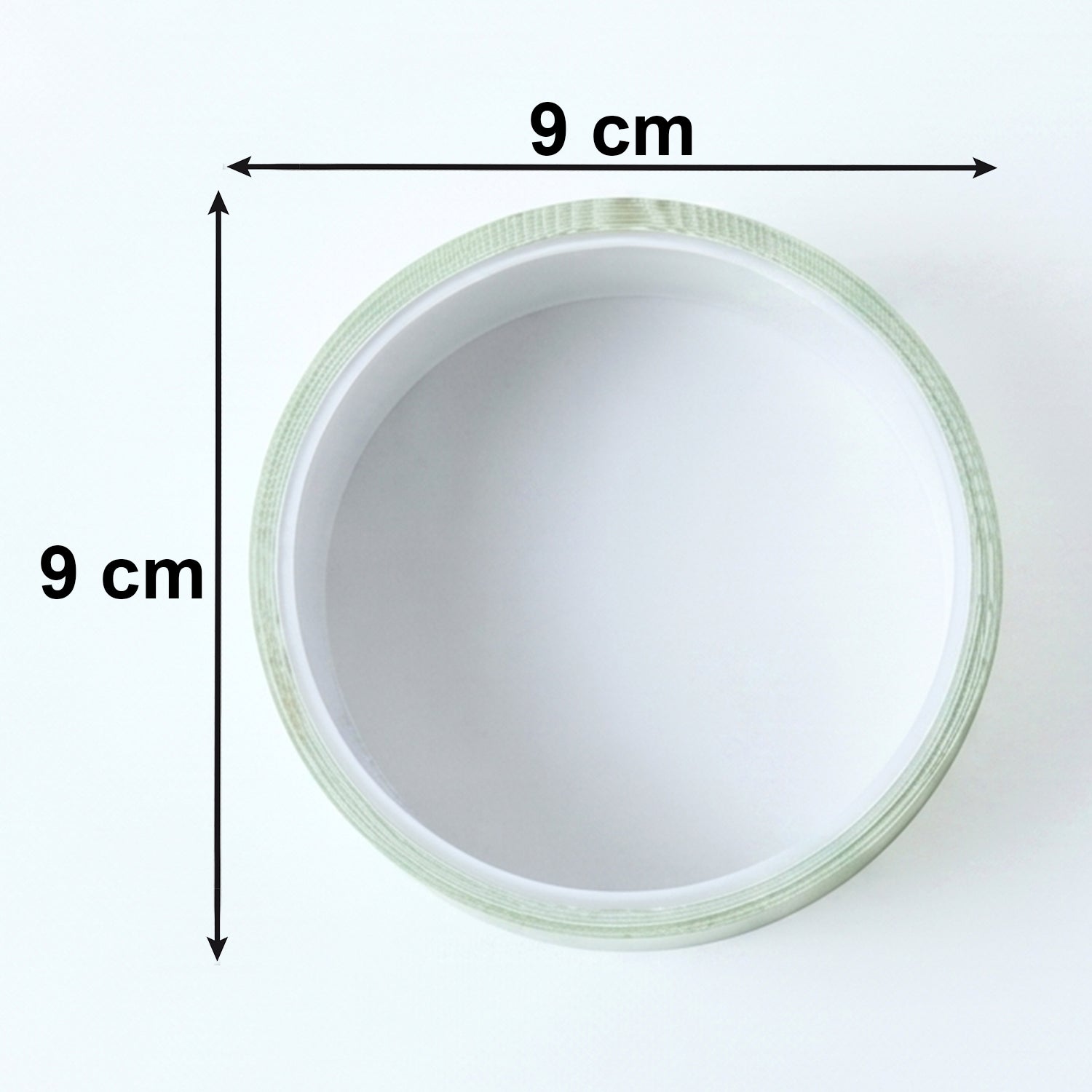 Side view of adhesive tape roll showing tear resistance