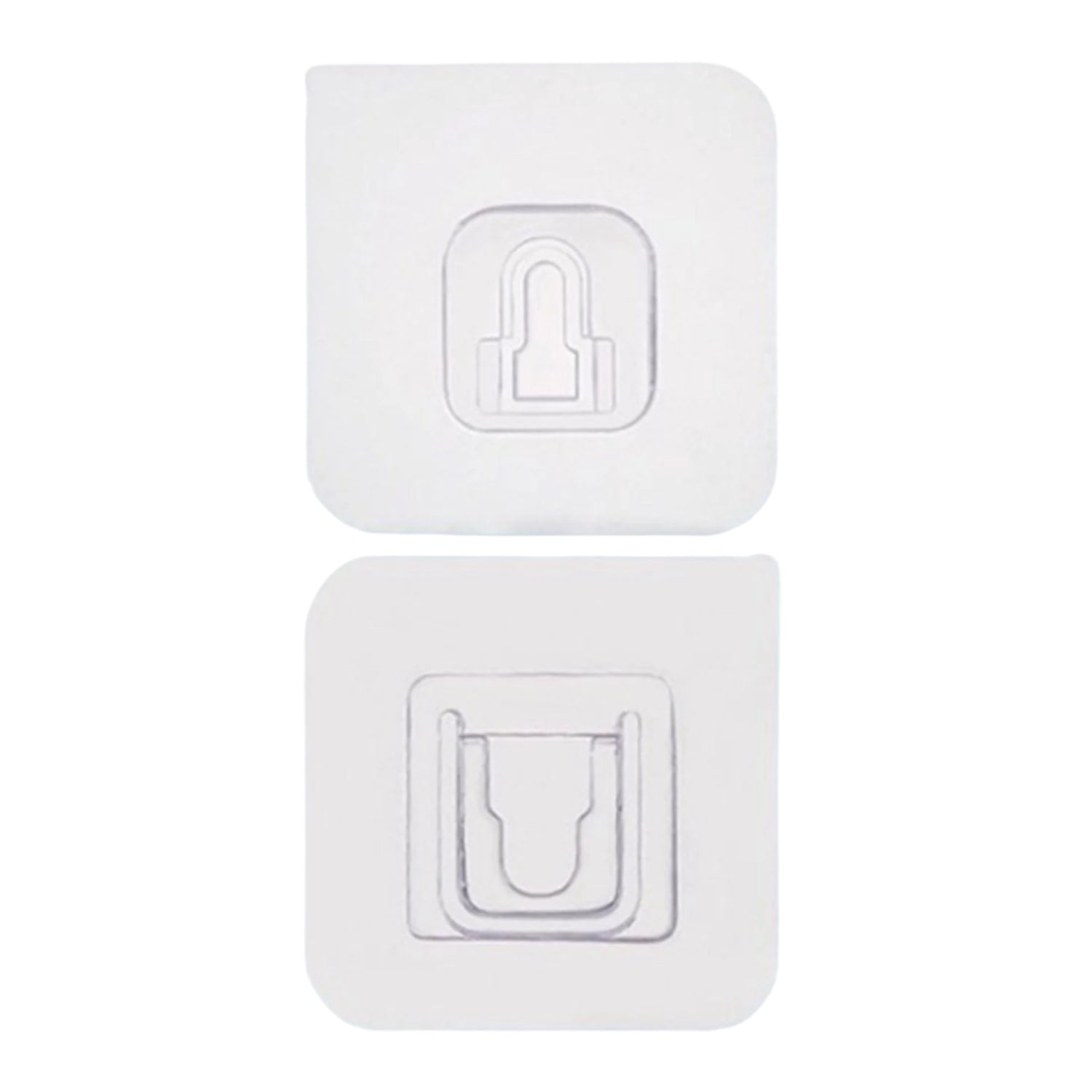 Adhesive wall hooks holding various kitchen utensils, showcasing their versatile use.