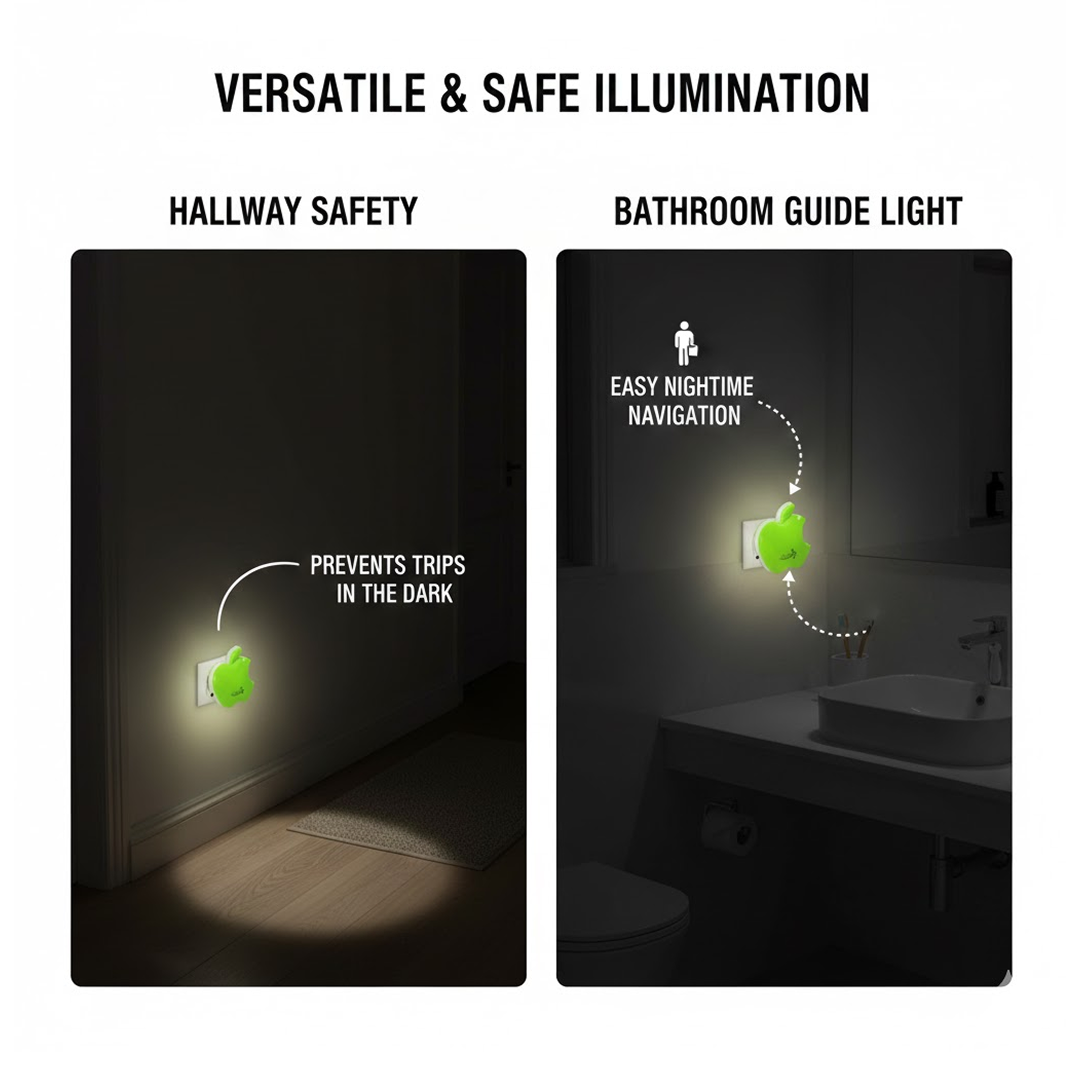 A decorative 3D Illusion Night Light placed on a bedside table, serving as a gentle ambient light.