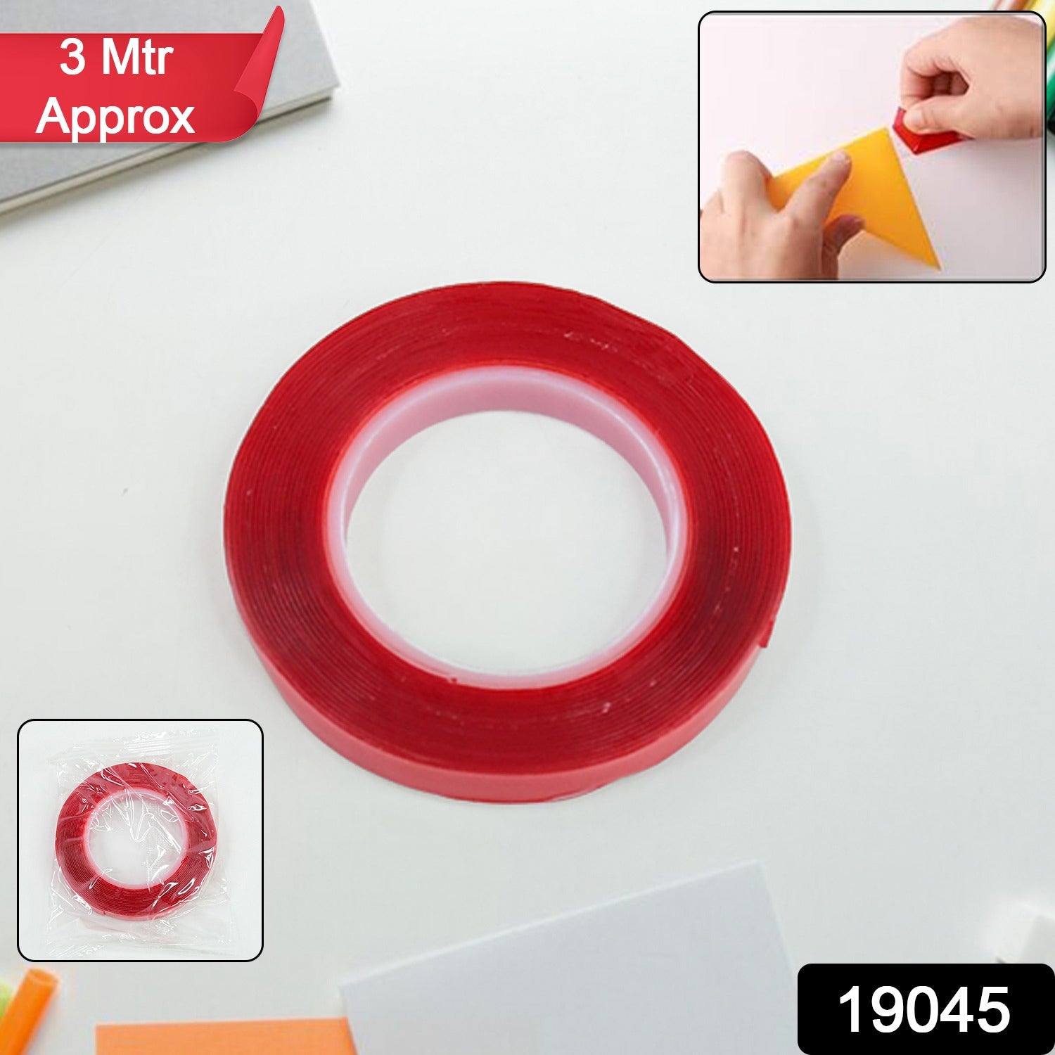 Close-up view of Stick Pro branded double-sided acrylic foam mounting tape