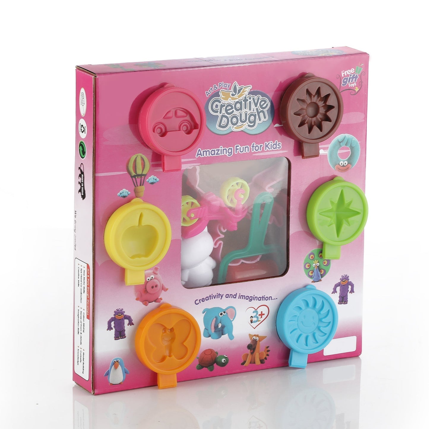 Aditi Non-Toxic Playdough set with 6 packs of vibrant 5-color clay.