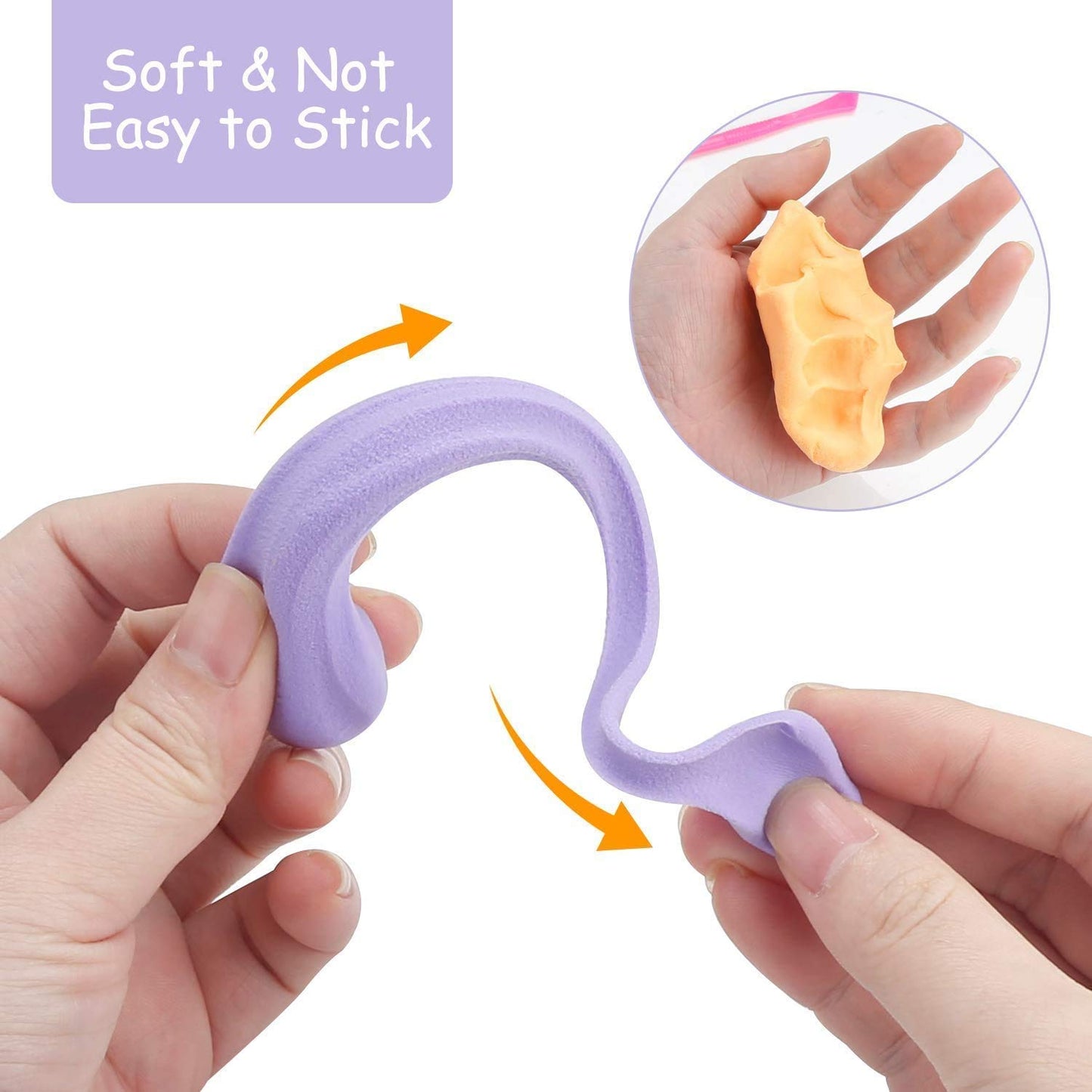 Vibrant 6-piece non-toxic play dough and mould set, ideal for developing fine motor skills.