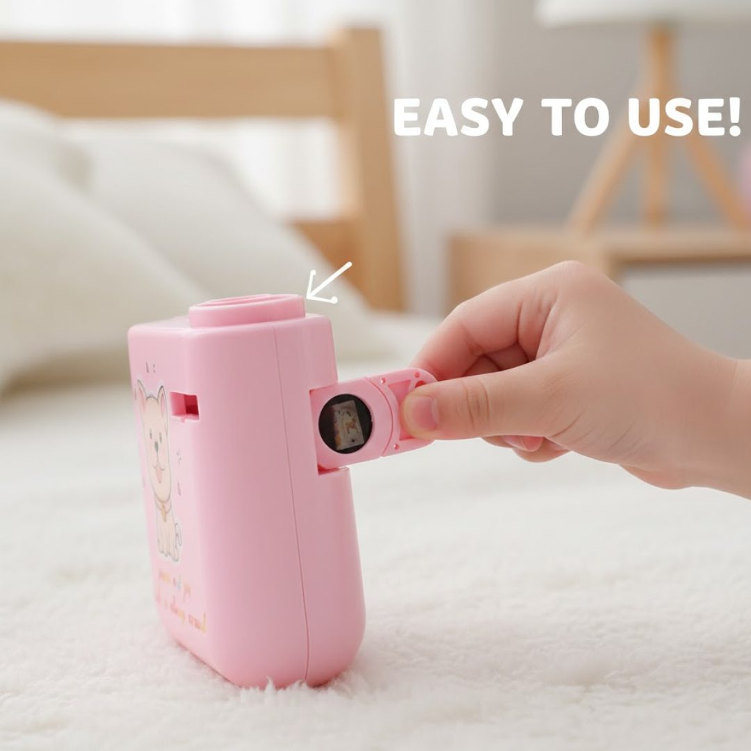 Close-up of one of the 8 unique slide patterns from the birthday projector.