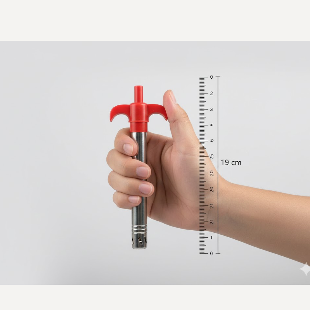 ChefArmor gas lighter showcasing its long design and optional keychain attachment.