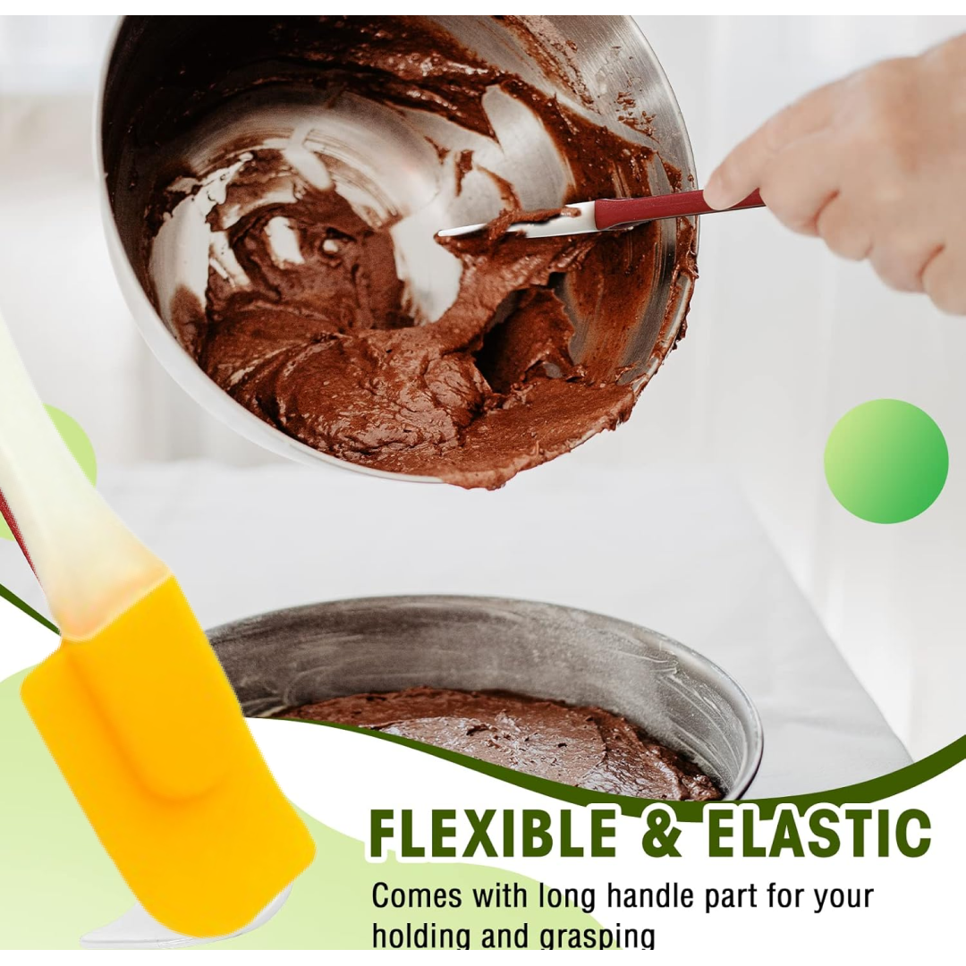 Silicone cooking spatula in a kitchen setting
