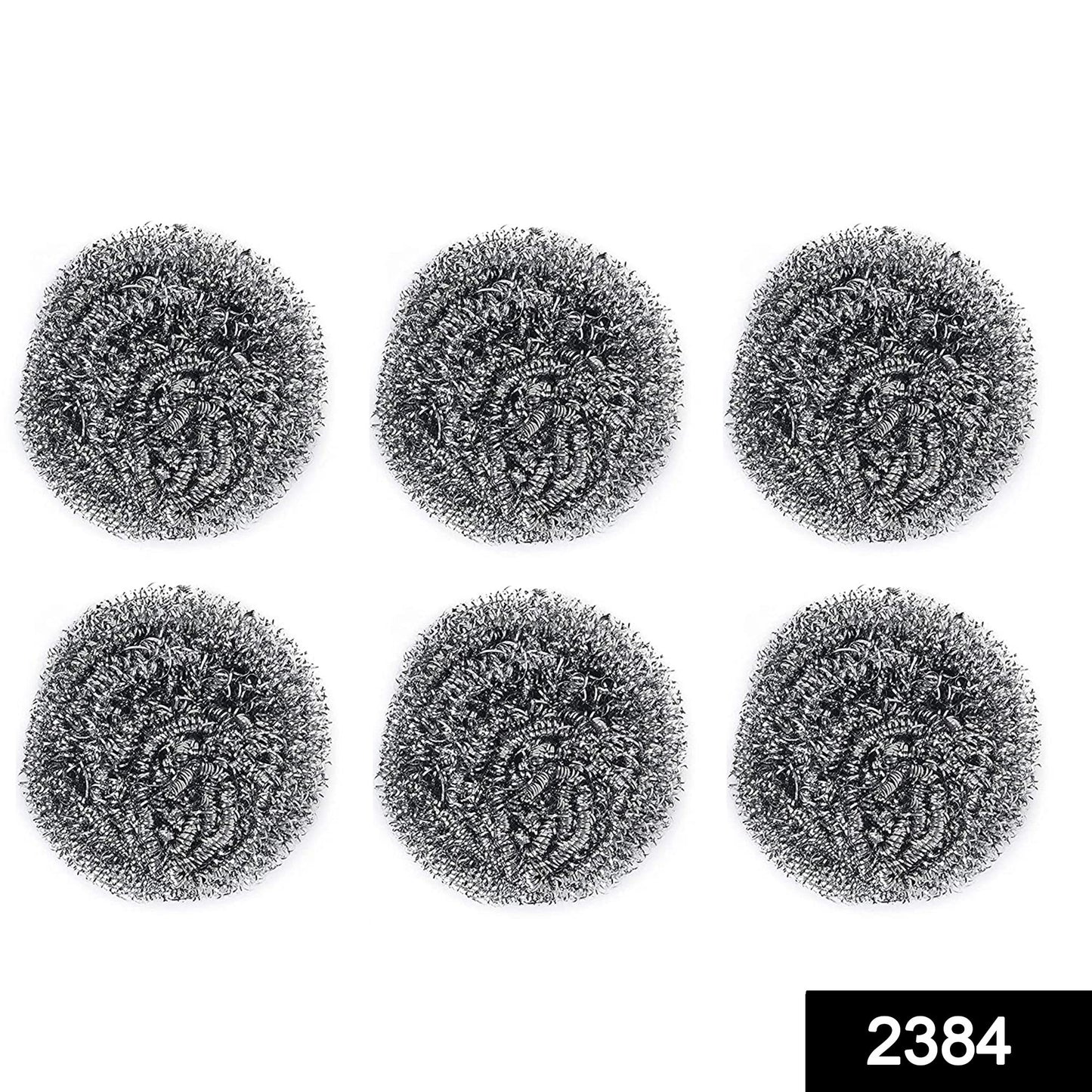 Heavy-duty stainless steel scrubber tackling tough grease on utensils.