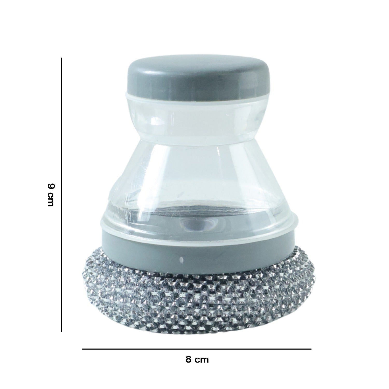 Soap-filled dish cleaning brush for easy scrubbing