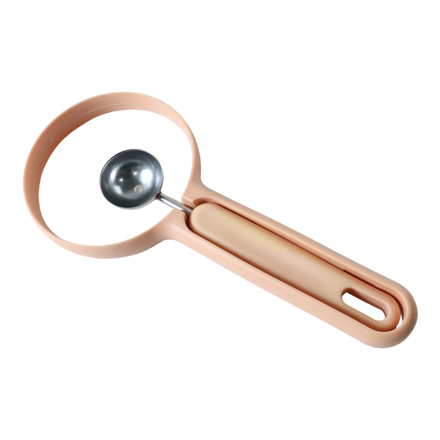 Using the fruit cutter side of the scooper and cutter tool on melon