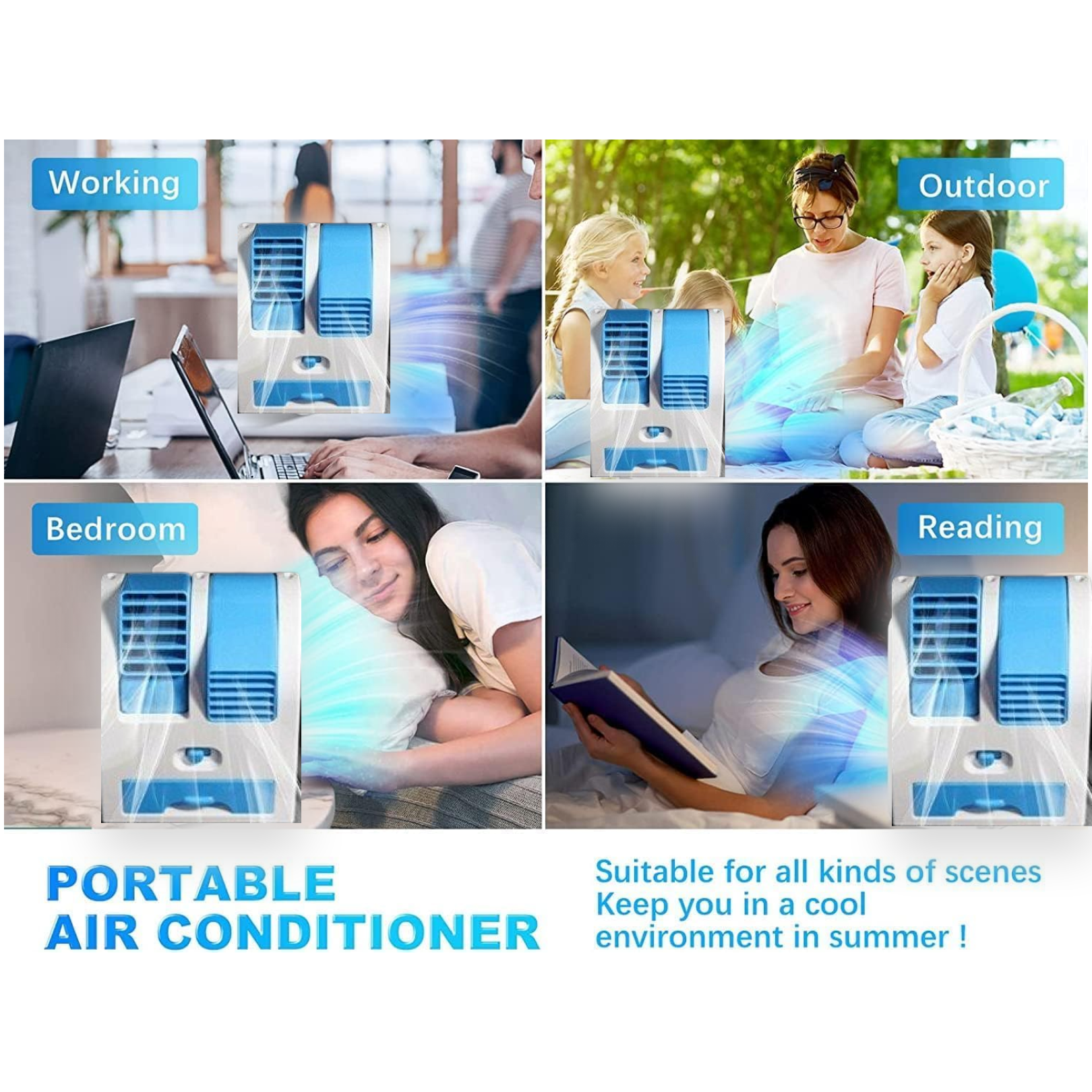 Additional view of mini bladeless air conditioner