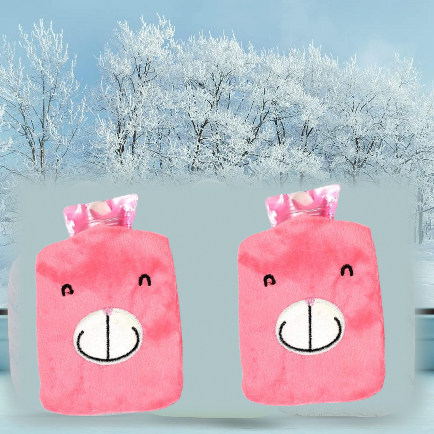 Compact Pink Hot Water Bag, perfect for travel and on-the-go pain relief.
