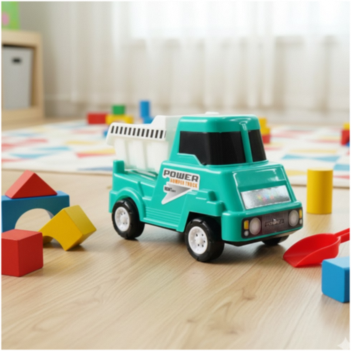Child's dump truck vehicle toy designed for creative role-play