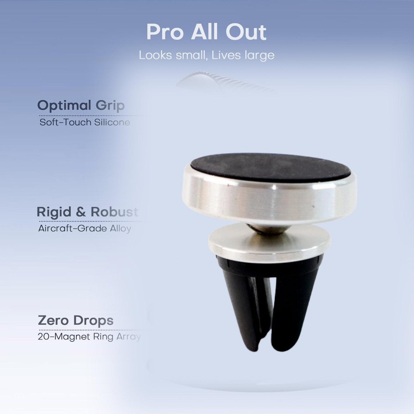 Phone holder showing 360-degree rotation feature for adjustable viewing angles