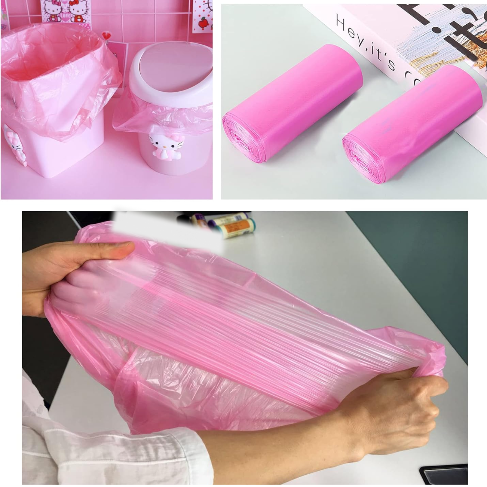 Leak-proof garbage bags roll measuring 45x45 cm ideal for small dustbins