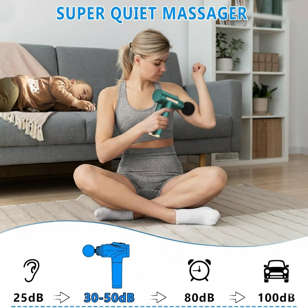 Compact size of the VelvaBloom deep tissue massager, easy to handle.