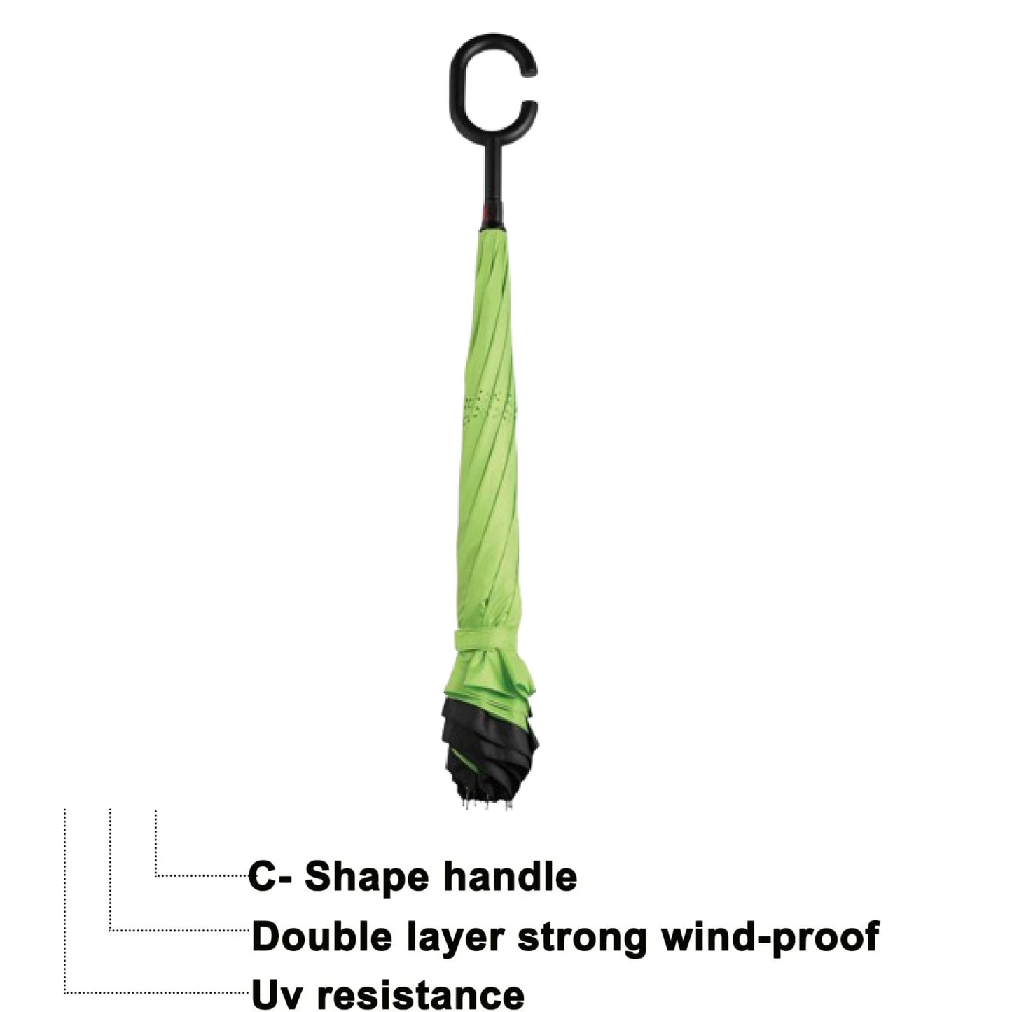 Detailed view of the durable canopy fabric of the kids foldable umbrella.