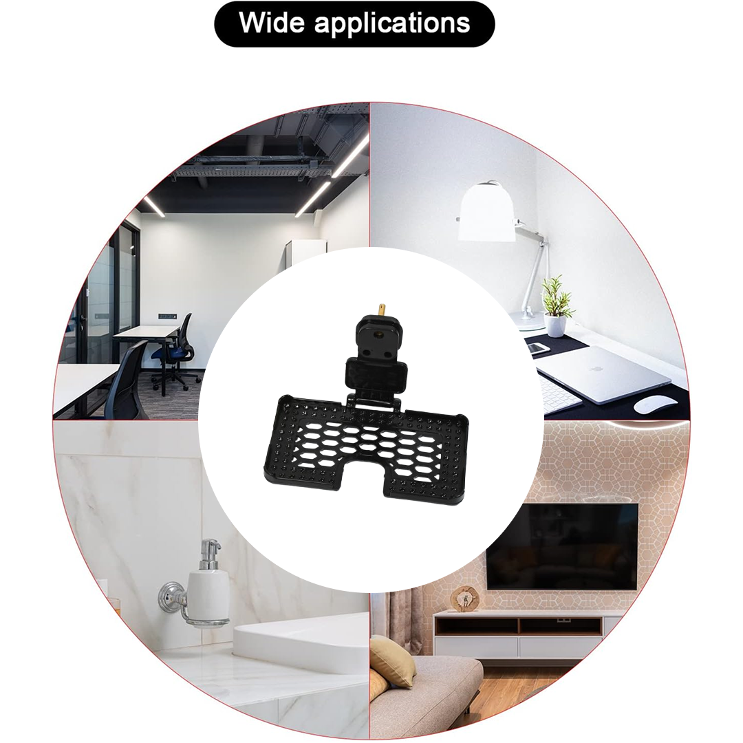 PHOBIA foldable black wall holder stand, ideal for smartphones and power banks.