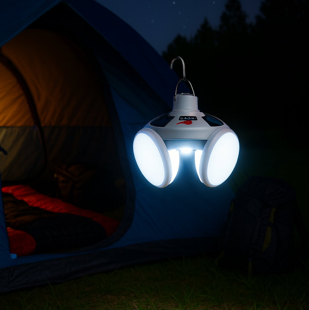 Solar Camping Light – USB Rechargeable Emergency LED | Quickslice