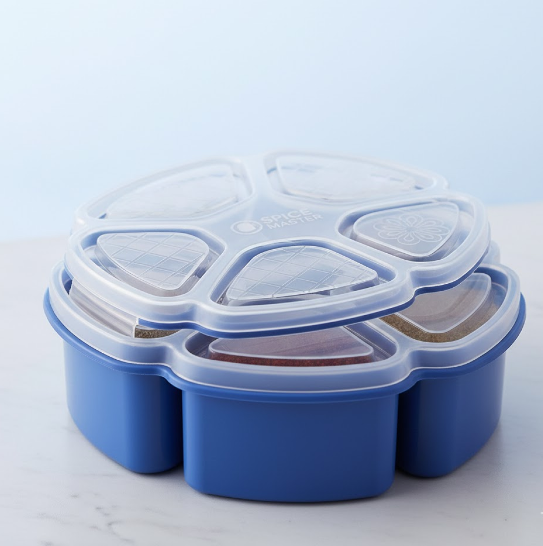 Graphic showing the easy-to-open lid and durable plastic material.