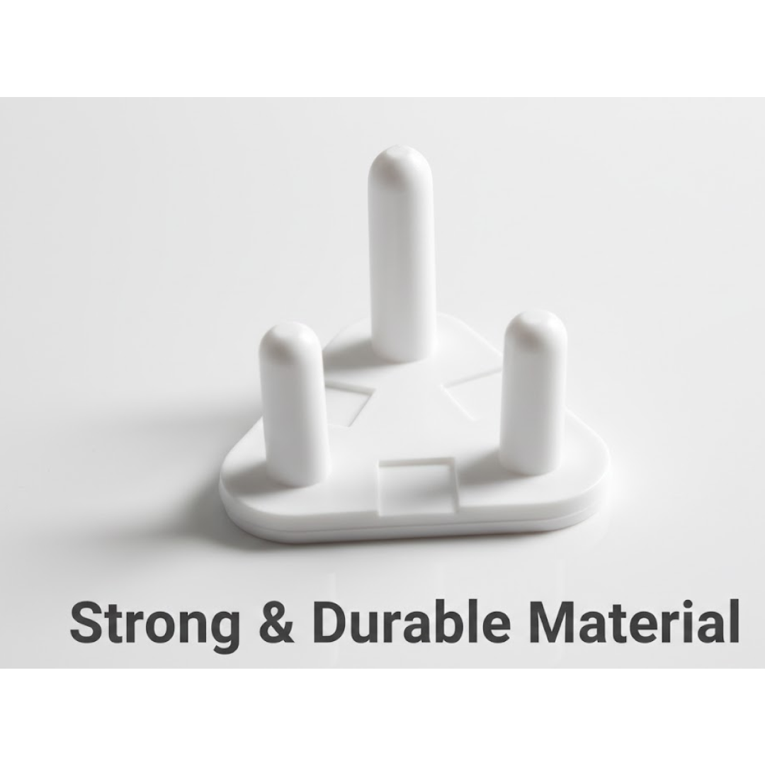 White baby proof socket cover designed for child safety